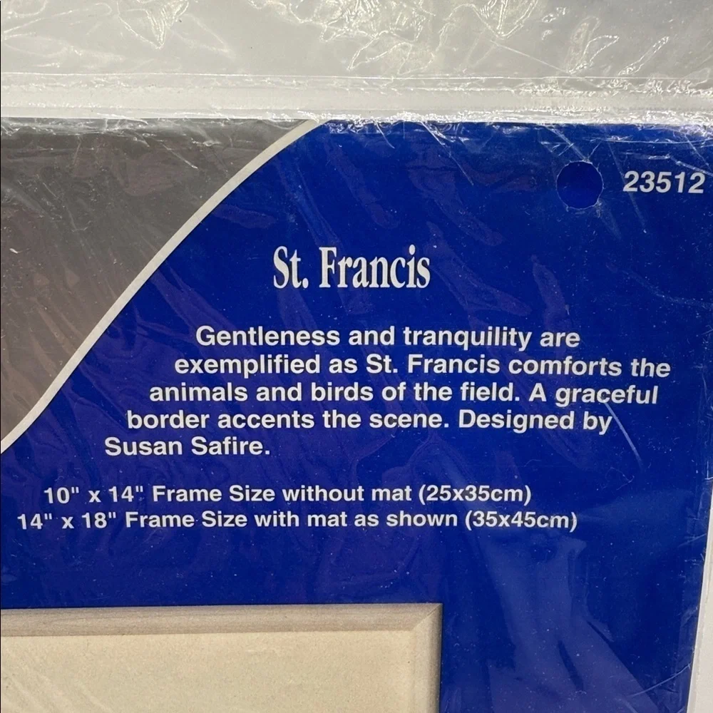 Vintage Unopened J & P Coats Counted Cross Stitch Kit St. Francis